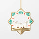 Sheep Nativity Wood Ornament