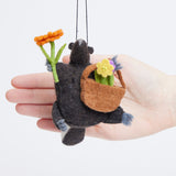 Skunk with Flowers Ornament