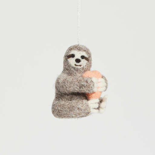 Slow Heart Sloth Ornament