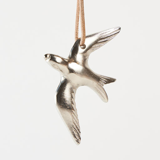 Small Swallow Ornament - Pewter