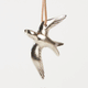 Small Swallow Ornament - Pewter
