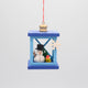 Snowman Lantern German Wooden Ornament
