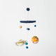 Whimsical felt solar system mobile with planets and sun – perfect space-themed gift for kids, classrooms, and science lovers.


