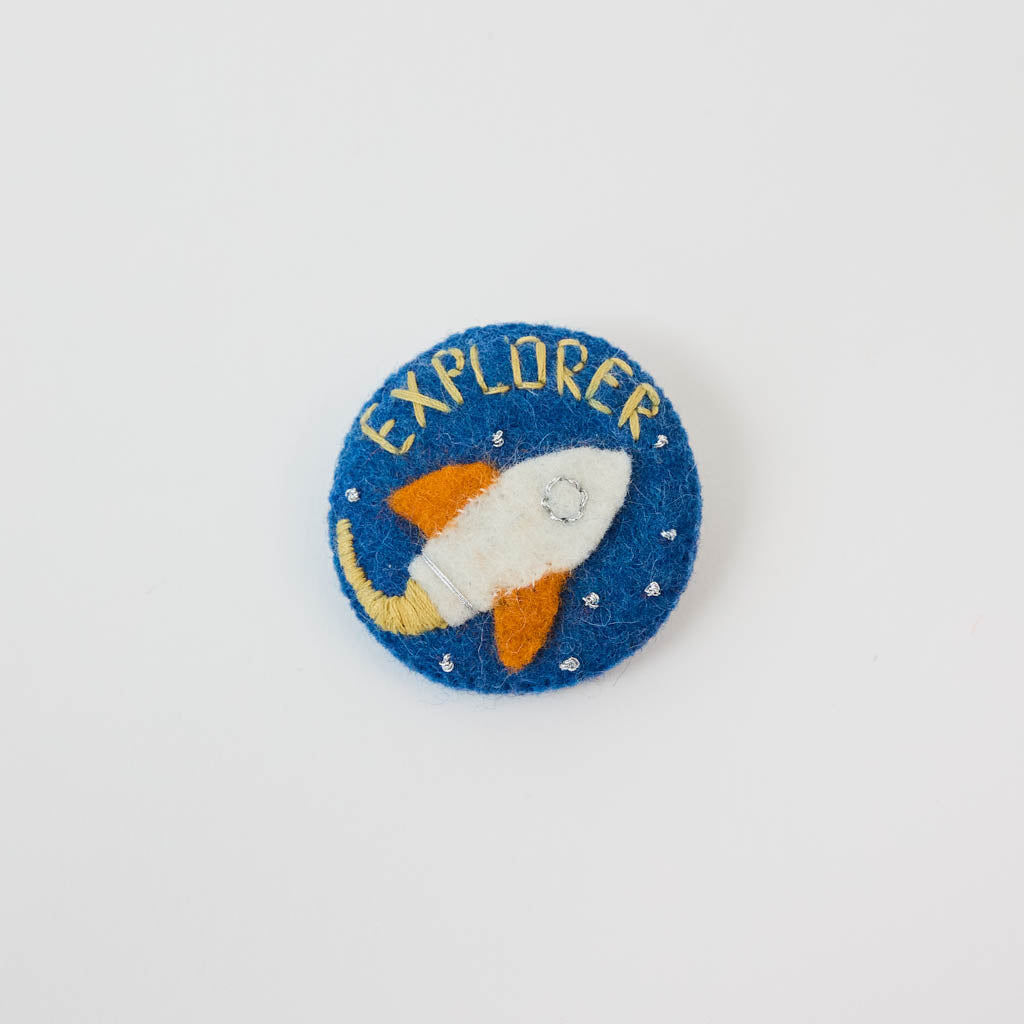 Space Mini Ornaments - Set of 5 + Badge