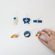 Space Mini Ornaments - Set of 5 + Badge