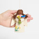 Spring Angel with Bluebird - Deep Brown with Brown Hair