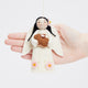 Spring Angel with Bunny - Black Hair