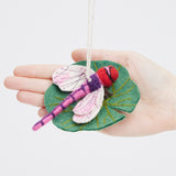 Spring Days Dragonfly on Leaf Ornament