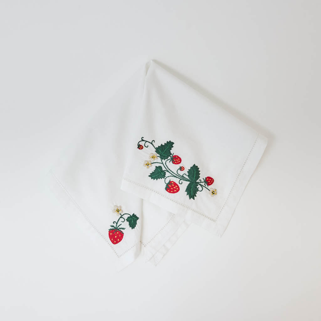 Spring Floral Cotton Napkins - Set of 4