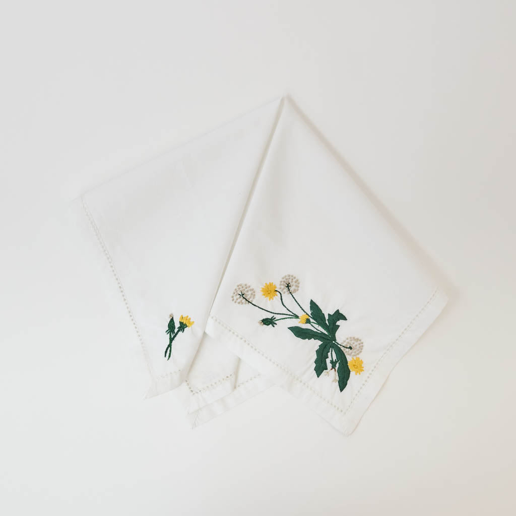 Spring Floral Cotton Napkins - Set of 4