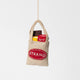 Handmade felt ornament shaped like The Strand Bookstore tote bag, complete with the embroidered red logo and a tiny felt NYC guidebook tucked inside. Crafted from soft tan wool felt, this miniature tote is filled with colorful hand-felted books, paying tribute to the legendary NYC bookstore. A perfect gift for Strand fans, NYC lovers, and book enthusiasts, adding a literary touch to holiday trees or bookshelves.

