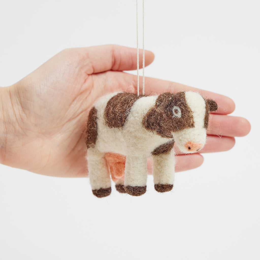 Sunny Meadows Cow Ornament