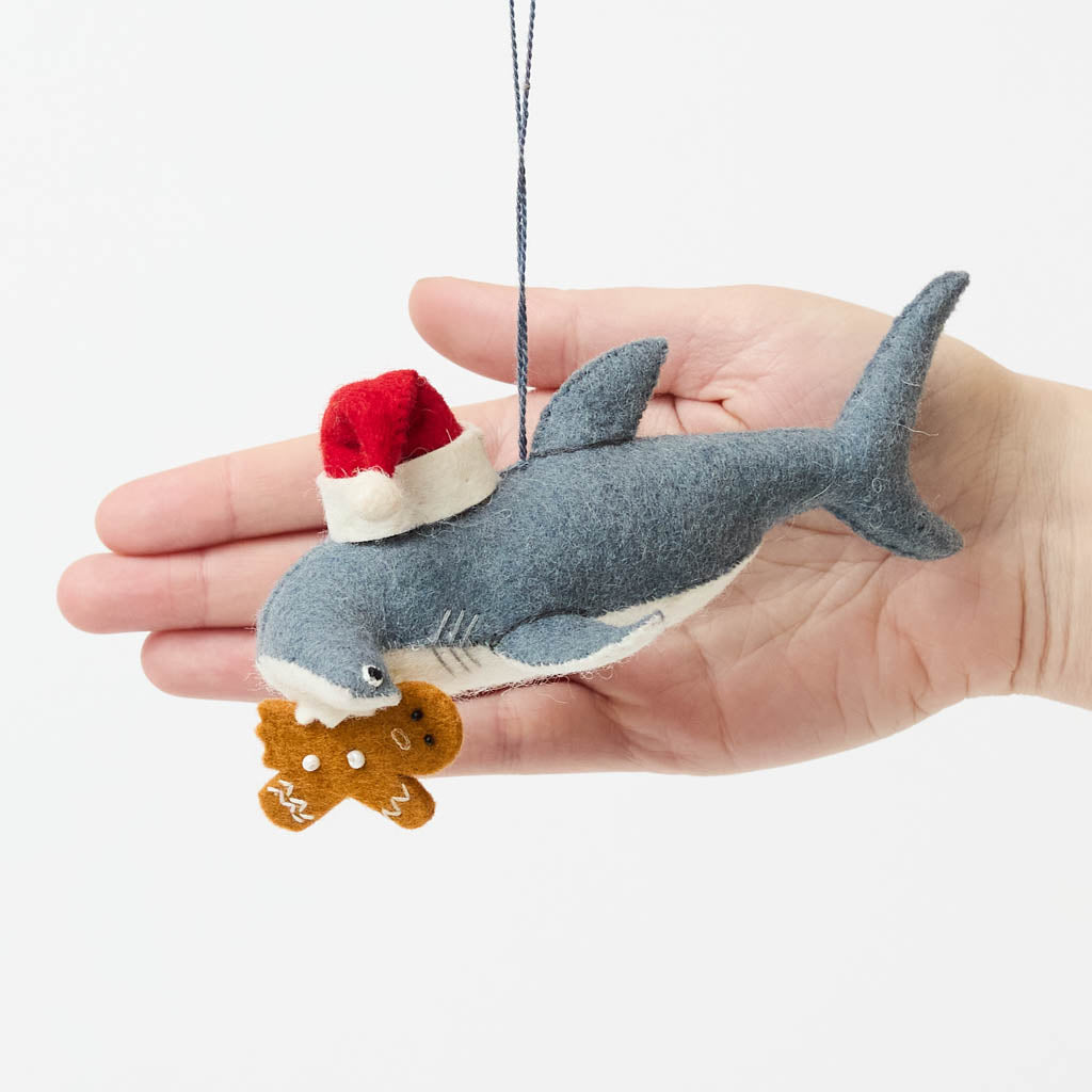Santa Hammerhead with Gingerbread Ornament