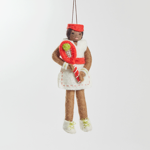 Tennis Legend Ornament - Brown