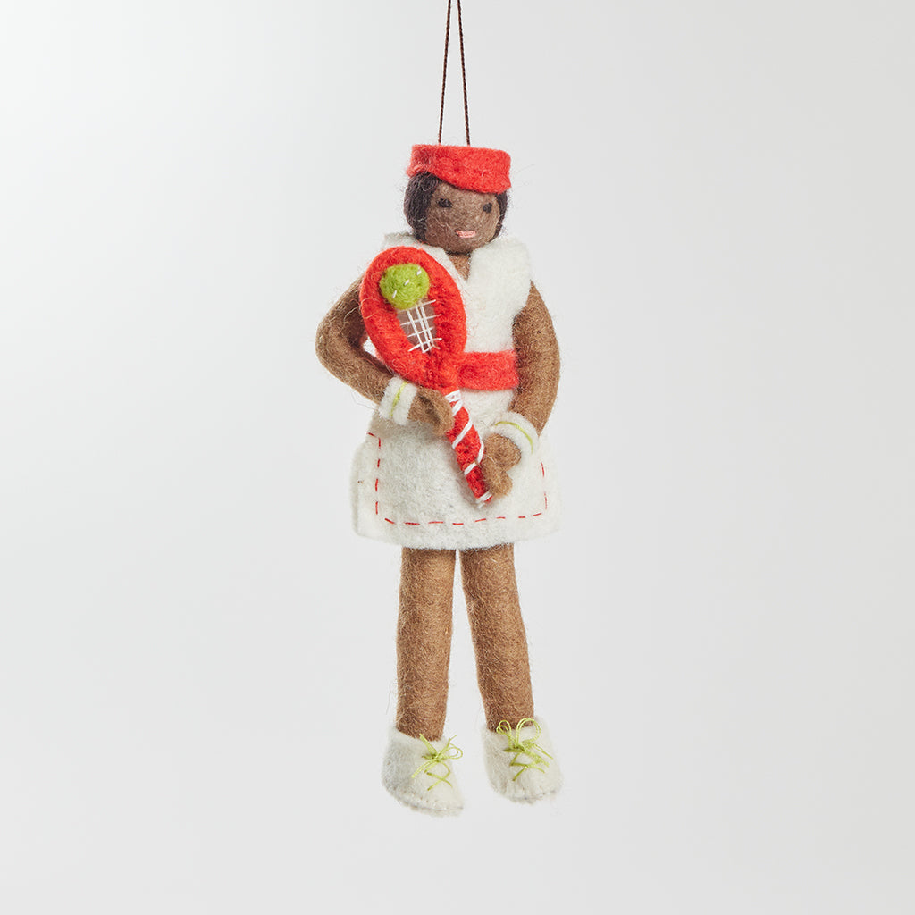 Tennis Legend Ornament - Brown