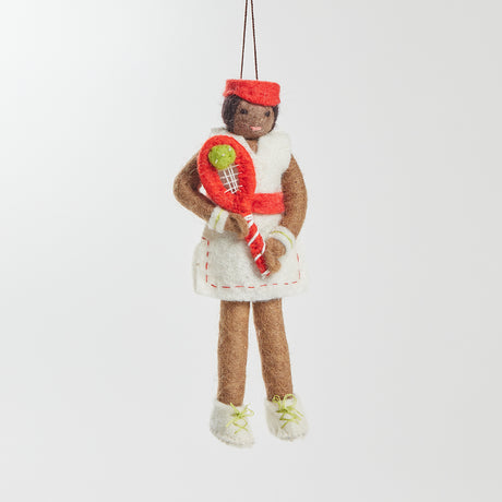 Tennis Legend Ornament - Brown