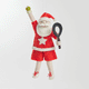 Tennis Star Santa Ornament