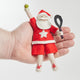 Tennis Star Santa Ornament