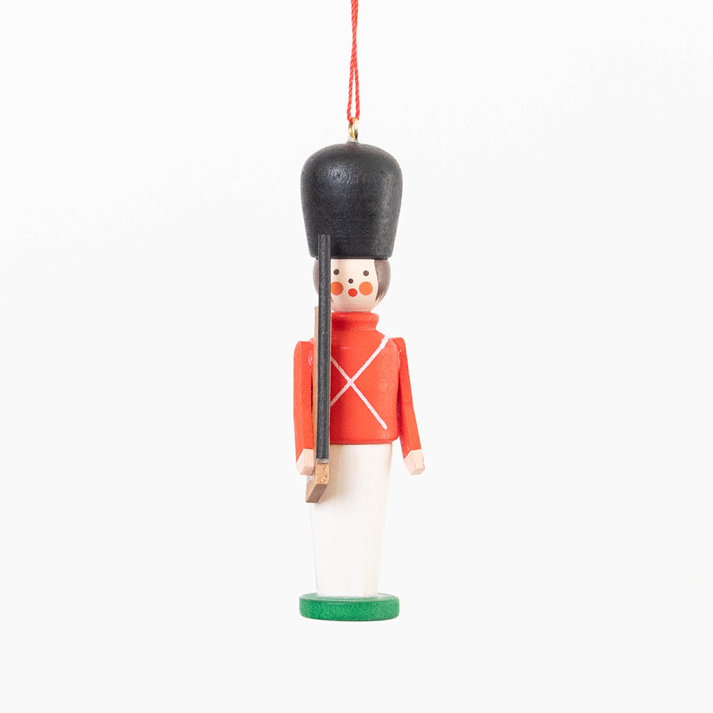 Handmade Wooden Red Toy Soldier in Red Coat and White Pants Ornament Craftspring
