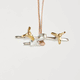 Propeller Plane Ornament - Pewter & Antique Brass