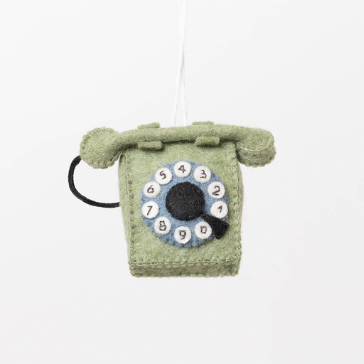 Vintage-Style Rotary Phone Ornament