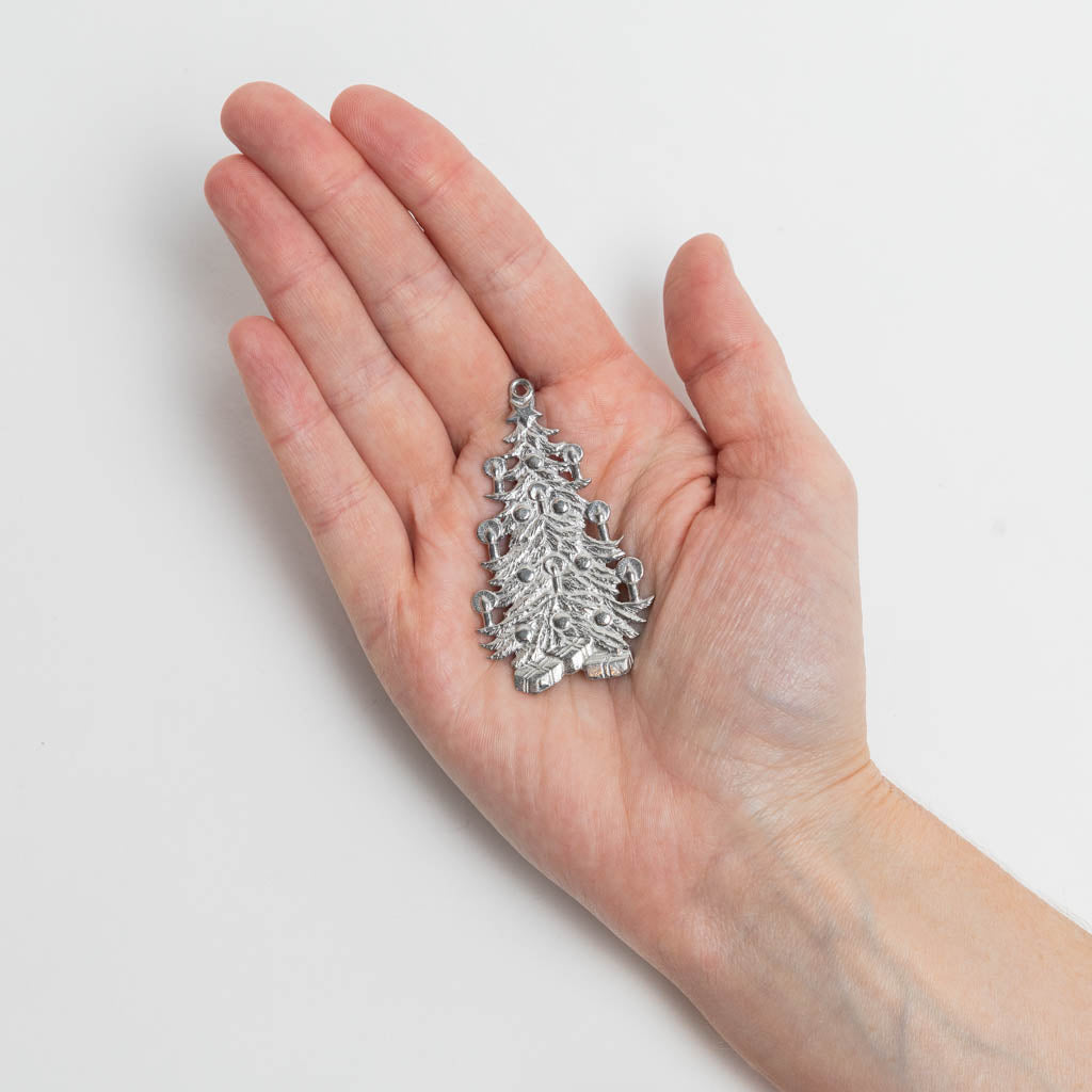 Vintage Tin Christmas Tree Ornament