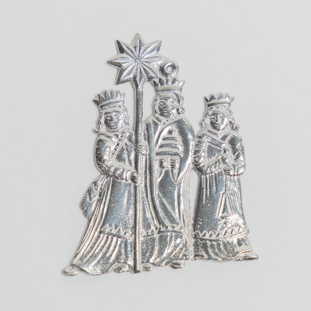 Vintage Tin Three Kings Ornament