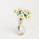 Hand-felted white daisy flowers in eco-conscious vase for home or desk decor