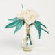 White Poinsettia Flower Bouquet with Vase