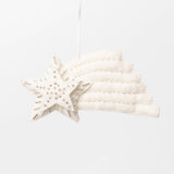 White Shooting Star Ornament