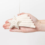 White Shooting Star Ornament