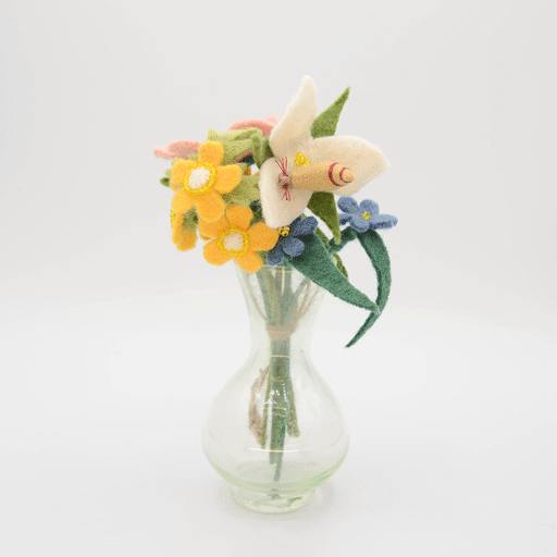 Bundle: Sweet Flower Bouquets with Vases - Set of 4