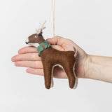 Winter Wreath Buck Ornament
