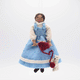Woman Knitting with Cat Ornament - Brown