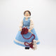 Woman Knitting with Cat Ornament - Light