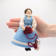 Woman Knitting with Cat Ornament - Light