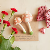 Small Pink Lady Mushroom Ornament