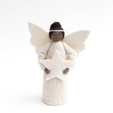 White Star Angel Tree Topper - Brown