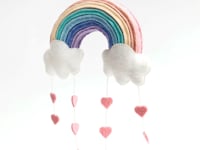Pastel Rainbow Heart Ornament