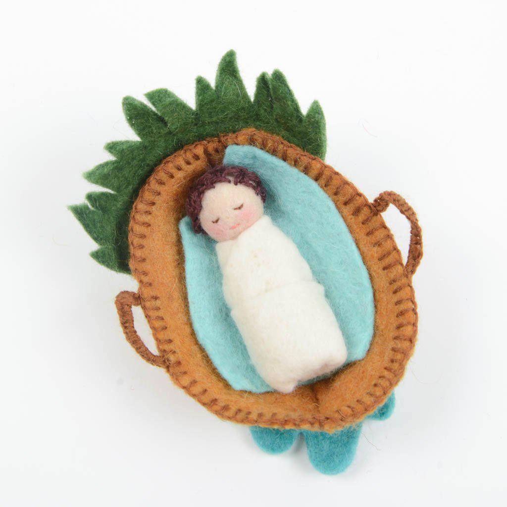 Hand Felted Baby Moses Ornament – Craftspring