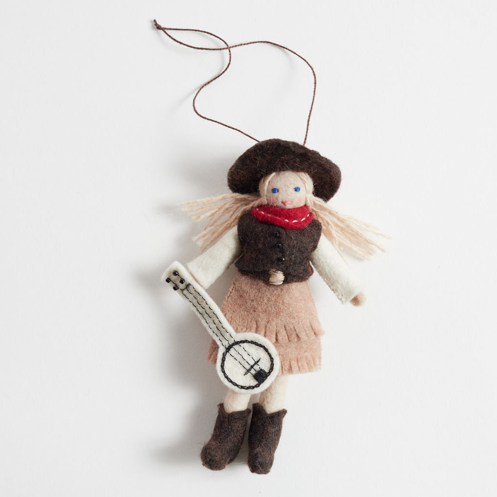 Banjo Cowgirl Ornament