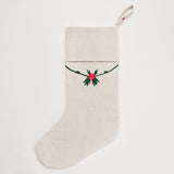 Berry Linen Stocking