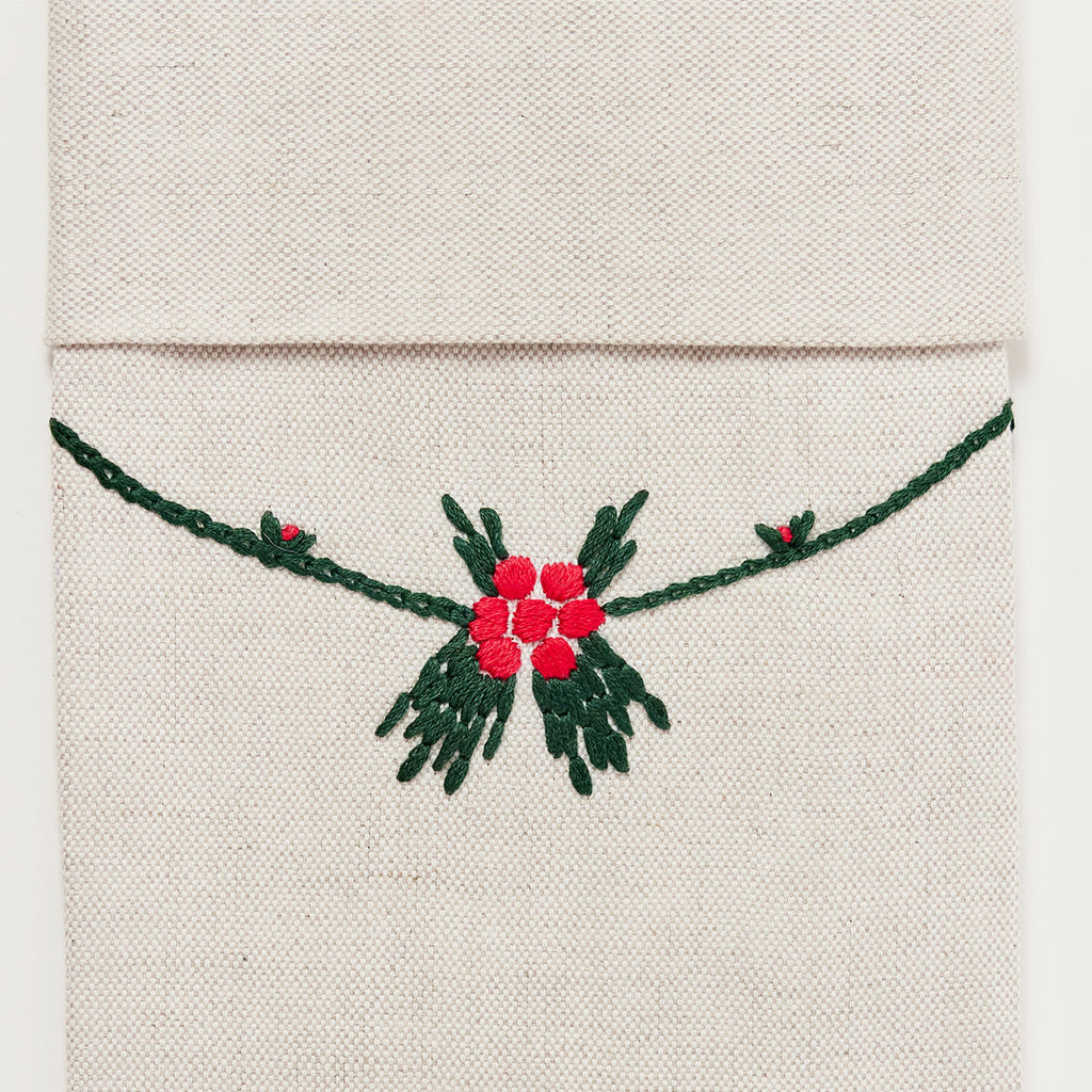 Berry Linen Stocking
