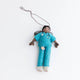 Where the Heart is Nurse Ornament - Brown