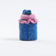Hand-felted blueberry jam jar ornament with a gingham-style lid and a bunch of plump felt blueberries on top. Made from merino-blend wool, this 3-inch tall ornament is a charming, summer-inspired gift for bakers and brunch lovers. Perfect for cottagecore décor, holiday trees, or breakfast-themed bundles. Back view