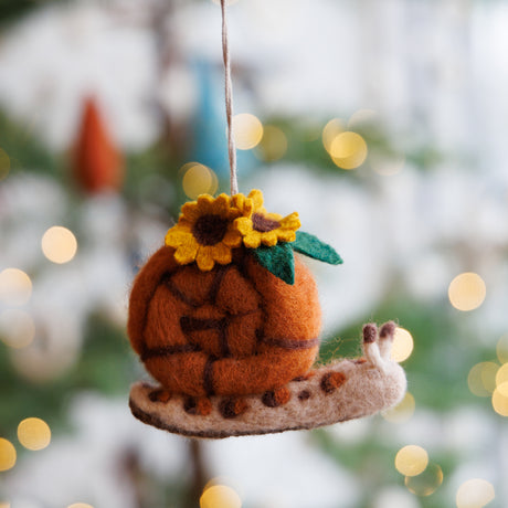 Sunflower Garden Snail Ornament