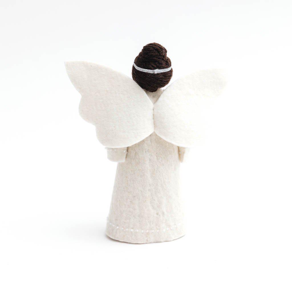 White Star Angel Tree Topper - Brown