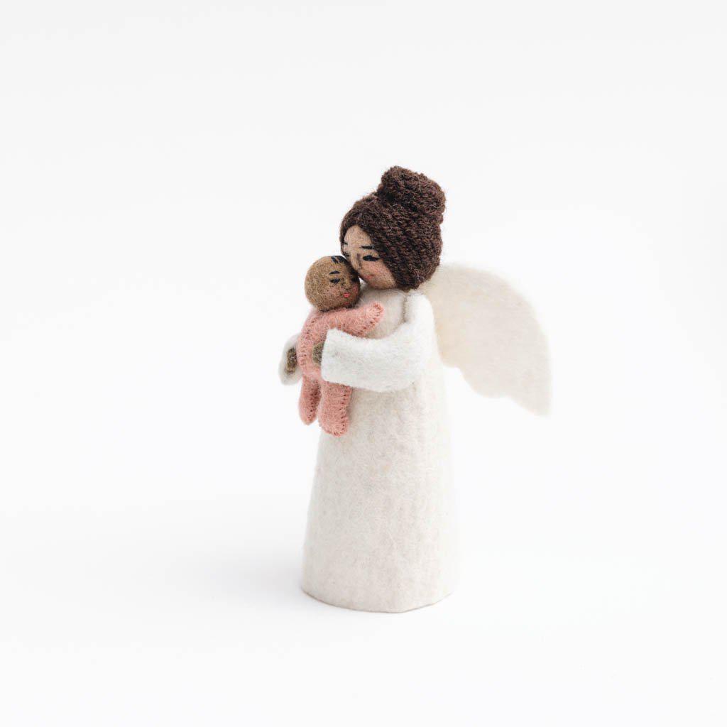 Pink Mother's Presence Angel - Brown