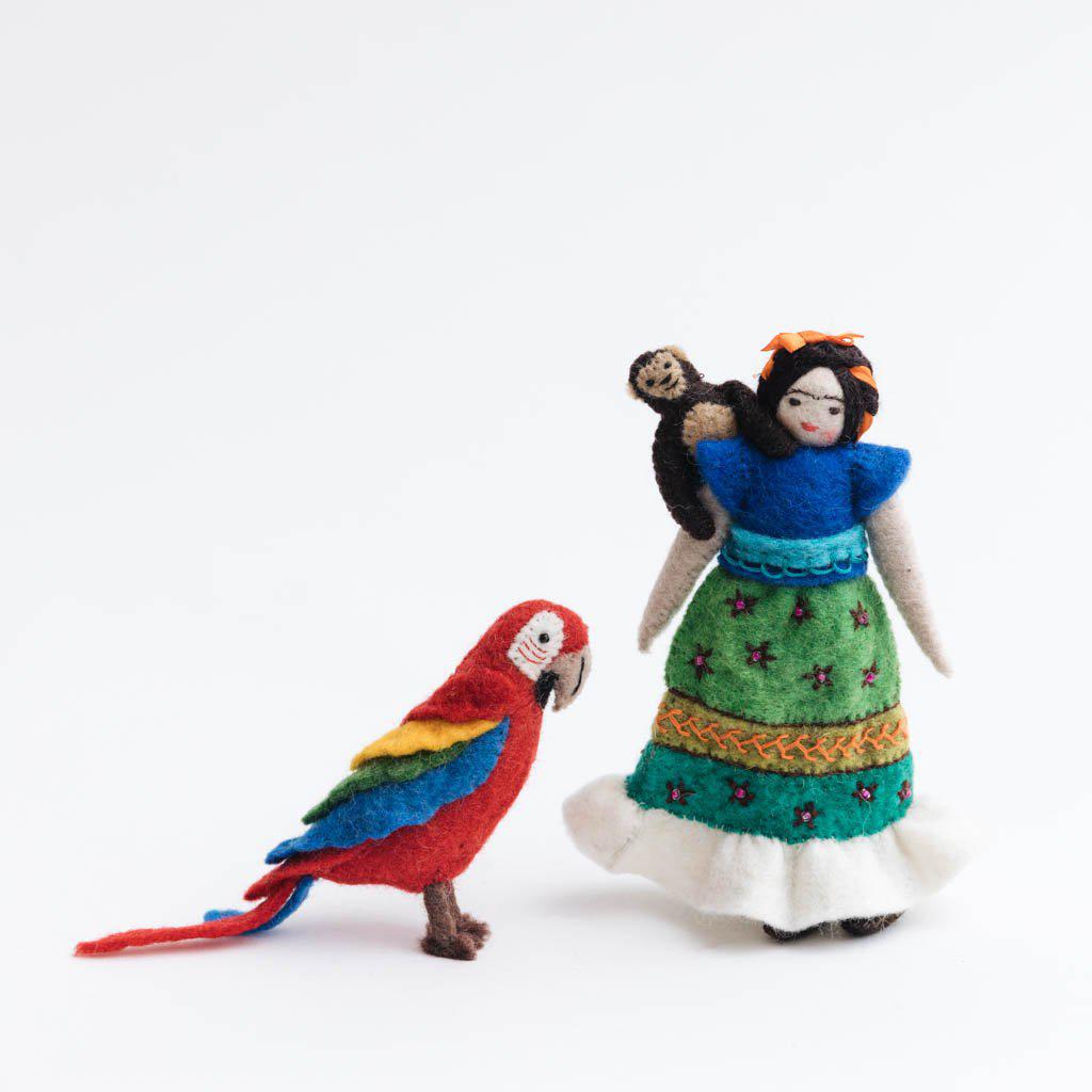 Red Voice of the Forest Parrot Ornament