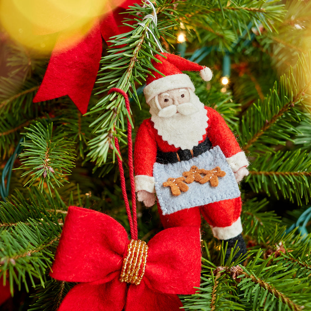 Cookie Baking Santa Ornament
